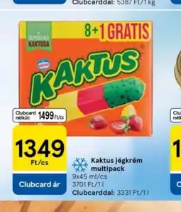 Tesco Kaktus Jégkrém Multipack ajánlat