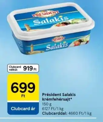 Tesco Président Salakis krémfehérsajt ajánlat