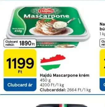 Tesco Hajdú Mascarpone krém ajánlat