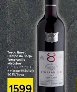 Tesco Tesco Finest Campo de Borja Tempranillo ajánlat