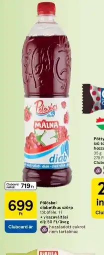 Tesco Piloskei Málna Diábesz Szörp ajánlat