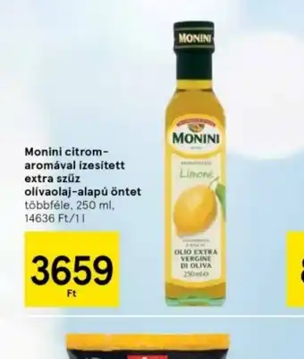 Tesco Monini citrom-aromával ízesített extra szűz olívaolaj-alapú öntet ajánlat