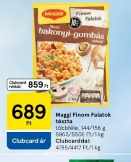 Tesco Maggi Finom Falatok tészta ajánlat