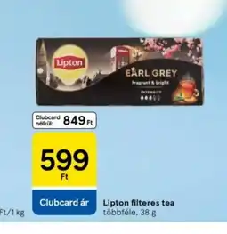 Tesco Lipton filteres tea Earl Grey ajánlat