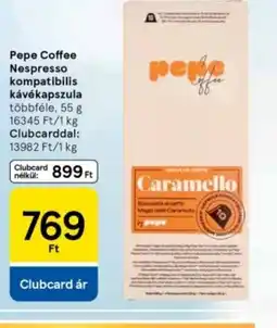 Tesco Pepe Coffee Nespresso Kompatibilis Kávékapszula ajánlat