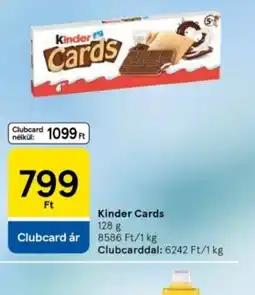 Tesco Kinder Cards ajánlat