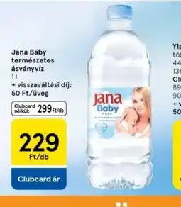 Tesco Jana Baby természetes ásványvíz ajánlat