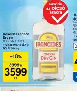 Tesco Ironcides London Dry Gin ajánlat