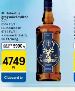 Tesco St. Hubertus Gygynövénylikőr ajánlat