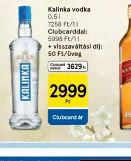 Tesco Kalinka vodka ajánlat