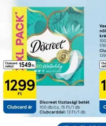 Tesco Discreet tisztasági betét ajánlat