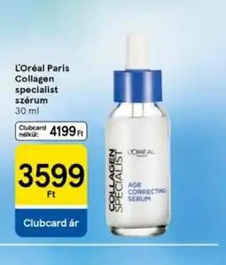 Tesco L'Oréal Paris Collagen Specialist szérum ajánlat