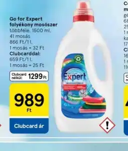 Tesco Go for Expert folyékony mosszer ajánlat