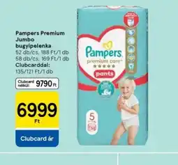 Tesco Pampers Premium Jumbo bugyipelenka ajánlat