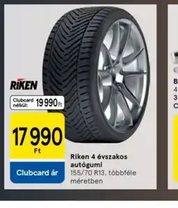 Tesco Riken 4 évszakos autgumi ajánlat