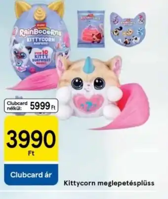 Tesco Rainbocorns Kittycorn meglepetés plüss ajánlat