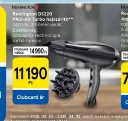 Tesco Remington D5220 PRO-Air Turbo hajszárít ajánlat