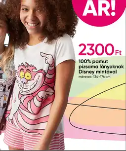 Pepco 100% pamut pizsama lányoknak Disney mintával ajánlat