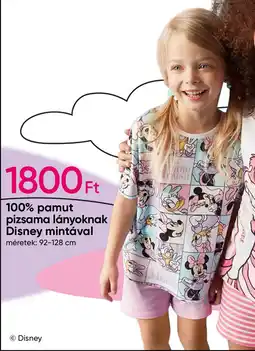 Pepco 100% pamut pizsama lányoknak Disney mintával ajánlat