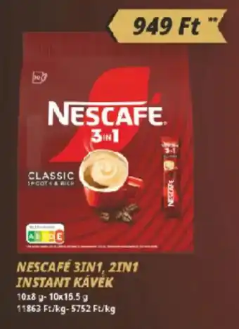 Príma Nescafé 3in1, 2in1 instant kávék ajánlat