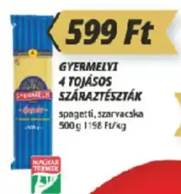 Príma Gyermelyi 4 tojásos száraztészták ajánlat