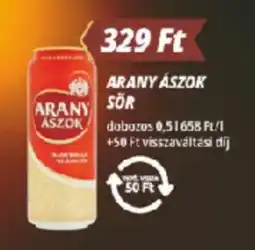 Príma Arany aszok sor ajánlat