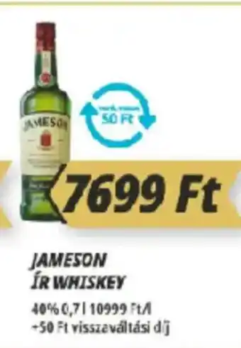 Príma Jameson ír whiskey ajánlat