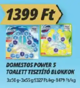 Príma Domestos power 5 toalett tisztító blokkok ajánlat