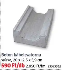 Bauhaus Beton kábelcsatorna ajánlat