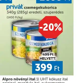 PRIVÁT Privat csemegekukorica ajánlat