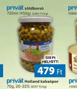 PRIVÁT Privat Zöldbors ajánlat