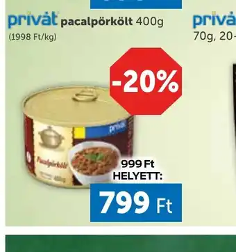 PRIVÁT Privat Pacalpörkölt ajánlat