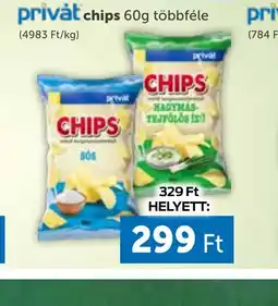 PRIVÁT Privat Chips 60g Többféle ajánlat