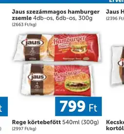 PRIVÁT Jaus szezámamagos hamburger zsemle ajánlat