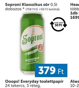 PRIVÁT Soproni Klasszikus sör 0,5l dobozos ajánlat