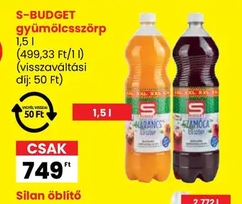 Interspar S-Budget Gyümölcszörp ajánlat