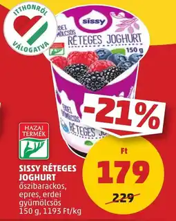 PENNY Sissy réteges joghurt ajánlat