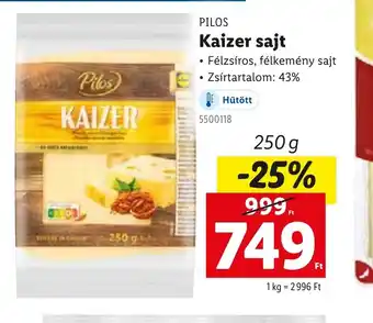 Lidl Pilos Kaiser sajt ajánlat