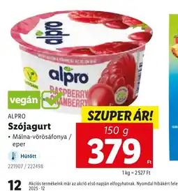 Lidl Alpro Szjajogurt ajánlat