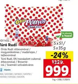 Lidl riás Pöttyös Túr Rudi ajánlat