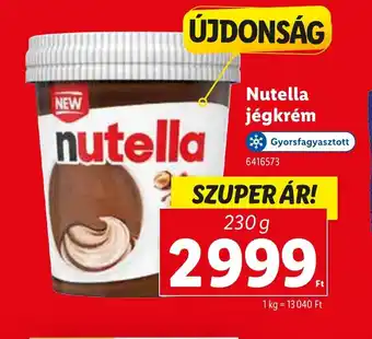 Lidl Nutella Jégkrém ajánlat