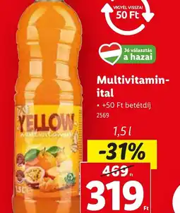 Lidl Yellow Multivitamin ital ajánlat