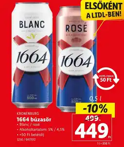 Lidl Kronenburg 1664 búzasör ajánlat