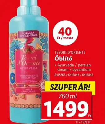 Lidl Tesori d'Oriente Öblítő ajánlat