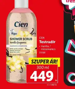 Lidl Cien Shower Scrub Vanilla Fragrance ajánlat