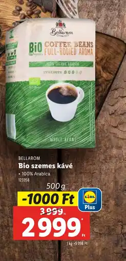 Lidl Bellarom Bio szeemes kávé ajánlat