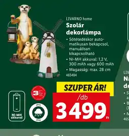 Lidl LiVARNG Home Szolár Dekorlámpa ajánlat