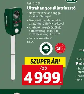 Lidl Parkside Ultrahangos Állatriaszt ajánlat