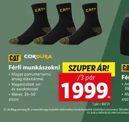 Lidl CAT Cordura Férfi Munkaszokni ajánlat