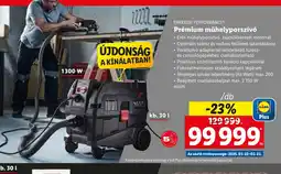 Lidl Parkside Performance Prémium műhelyporsz Az akció érvényessége: 2025. 03. 22-03.23.v ajánlat